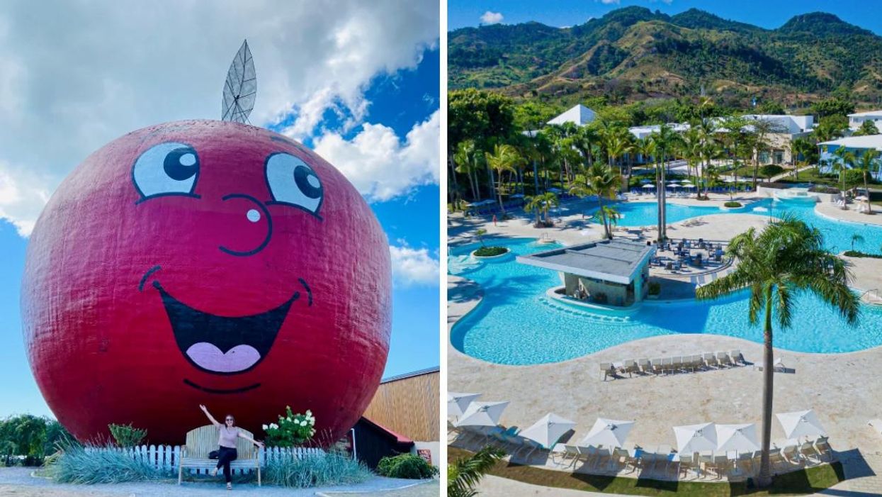 The Big Apple in Colborne, Ontario. Right: The Senator Puerto Plata Spa Resort.