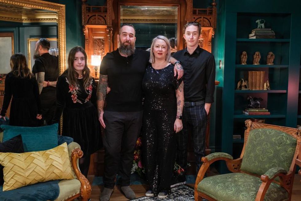 The Blumberg family in their Dresden home.