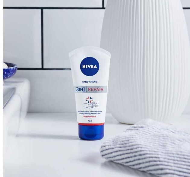 the bottle of hand cream on a table