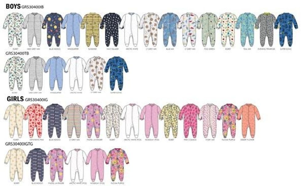 The boys and girls George brand sleepers affected by the Health Canada consumer product recall.