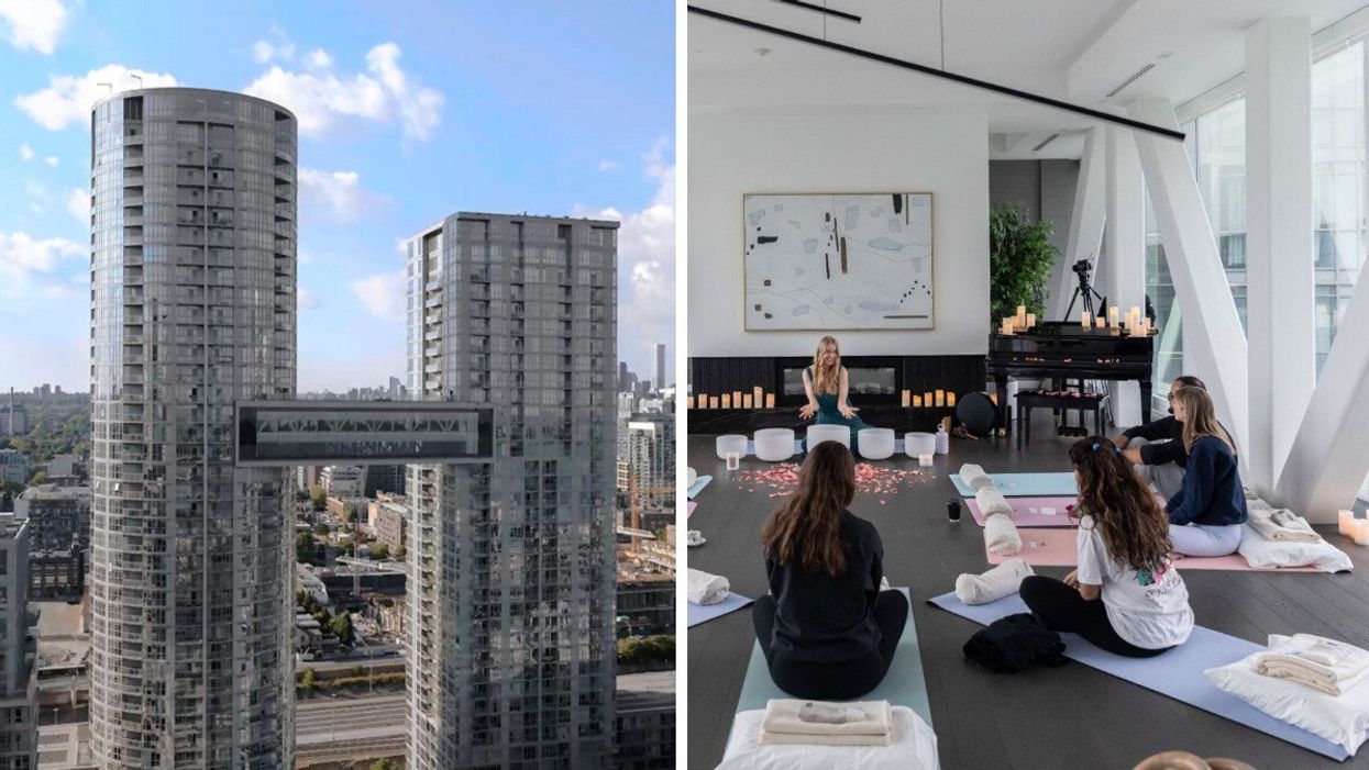 The Bridge Suite in Toronto. Right: Full Moon Ceremony in Toronto.