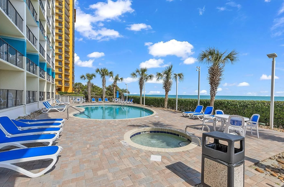 The building's outdoor pool.
