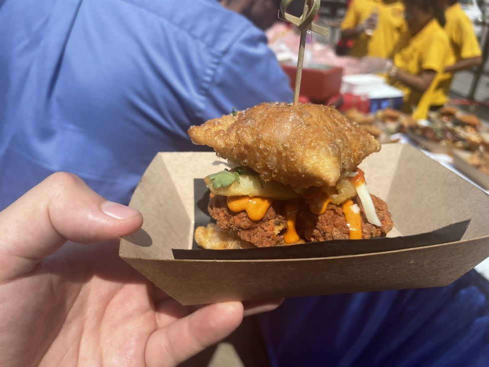 The Butter Chicken Overload sandwich.