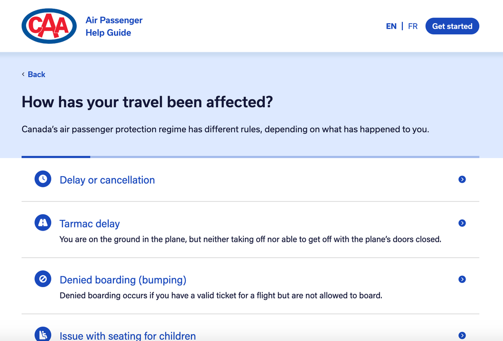 The CAA Air Passenger Help Guide.