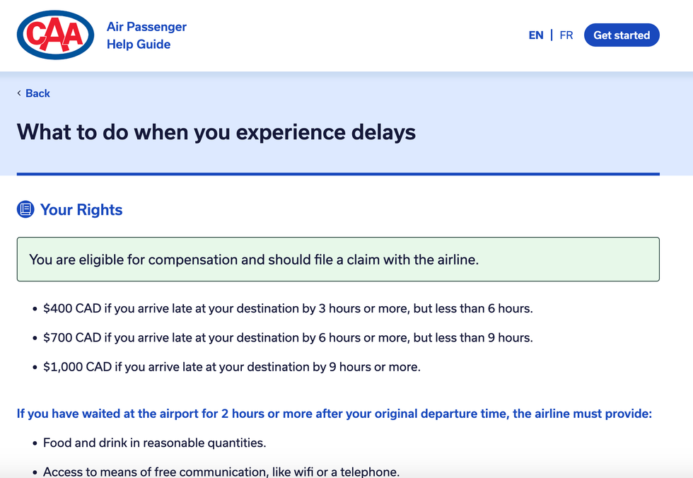 The CAA Air Passenger Help Guide.