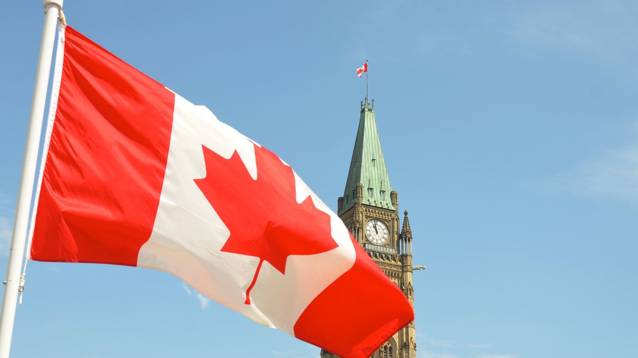 The Canadian flag.
