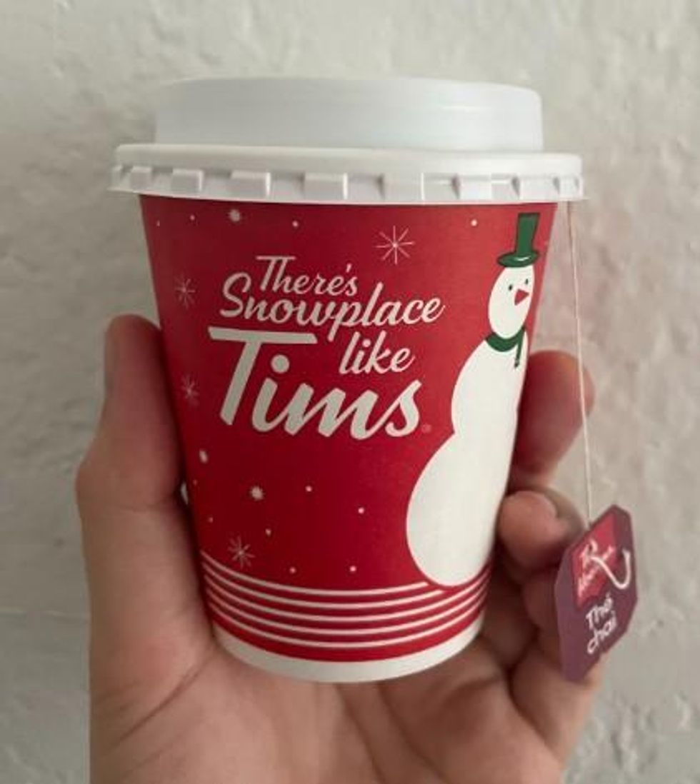 The chai white hot chocolate.