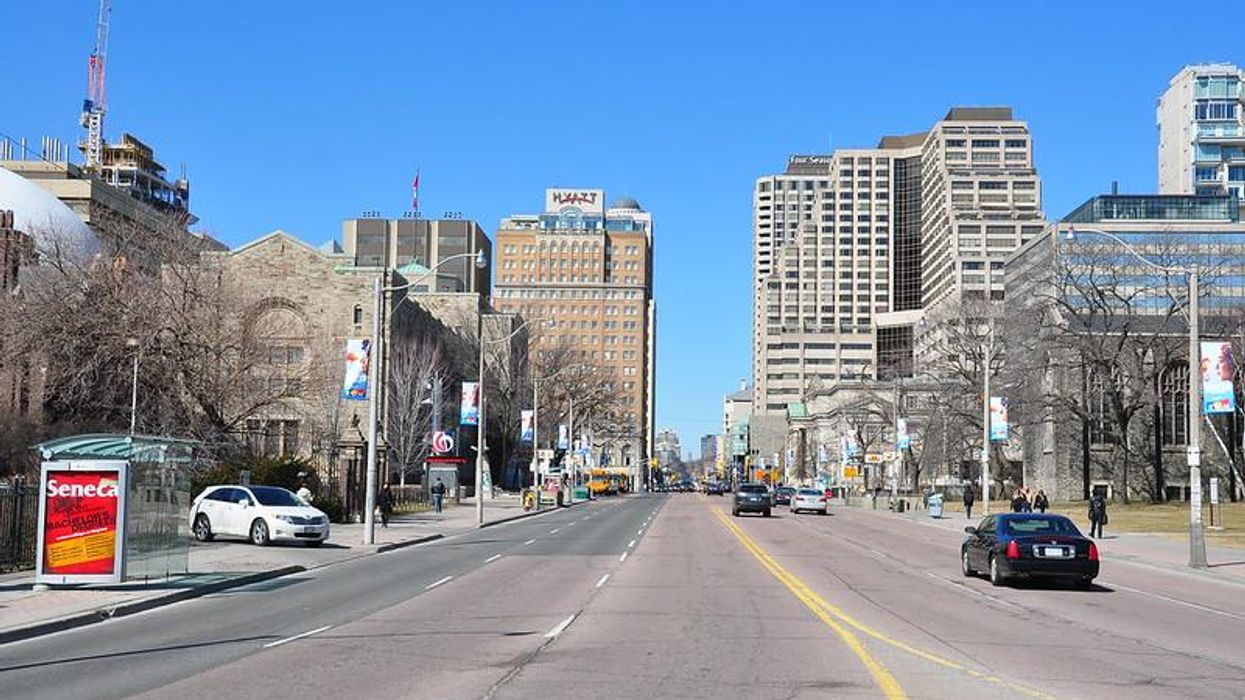 The city of Toronto in spring