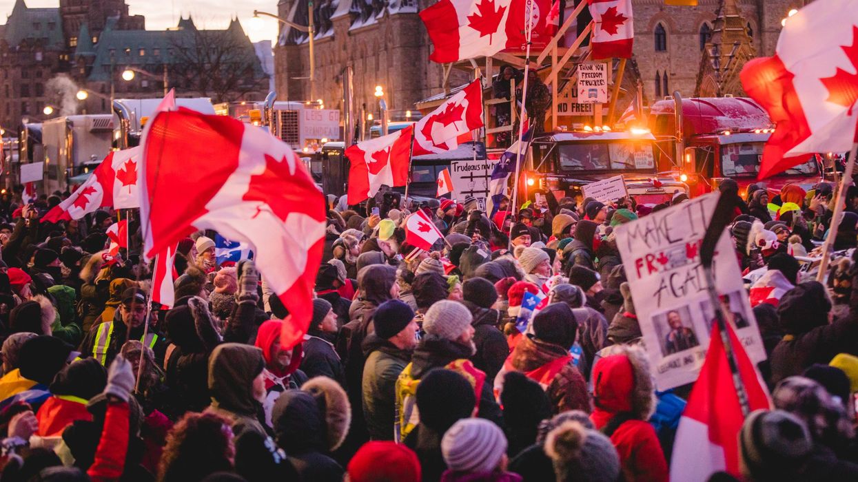 The convoy protest in Ottawa.