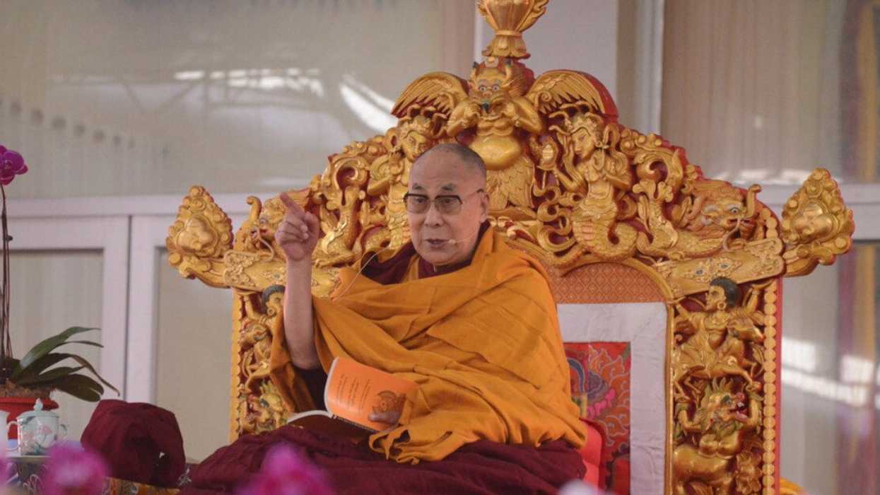 The Dalai Lama in Bodhgaya, India.