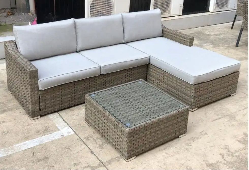 The Dura Preston Wicker Sectional Set.