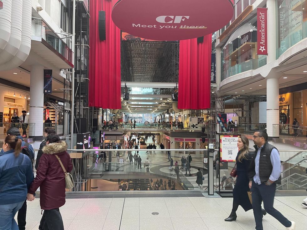 The Eaton Centre the morning of November 25.
