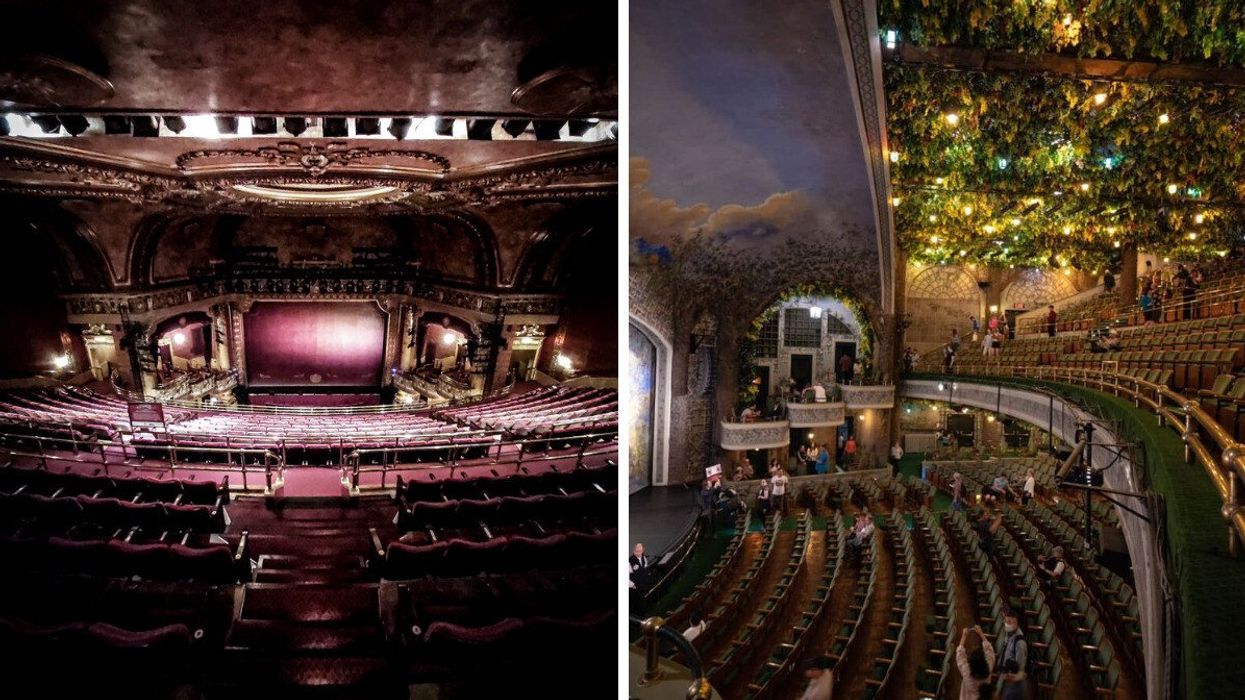 The Elgin theatre in Toronto. Right: The Winter Garden Theatre.