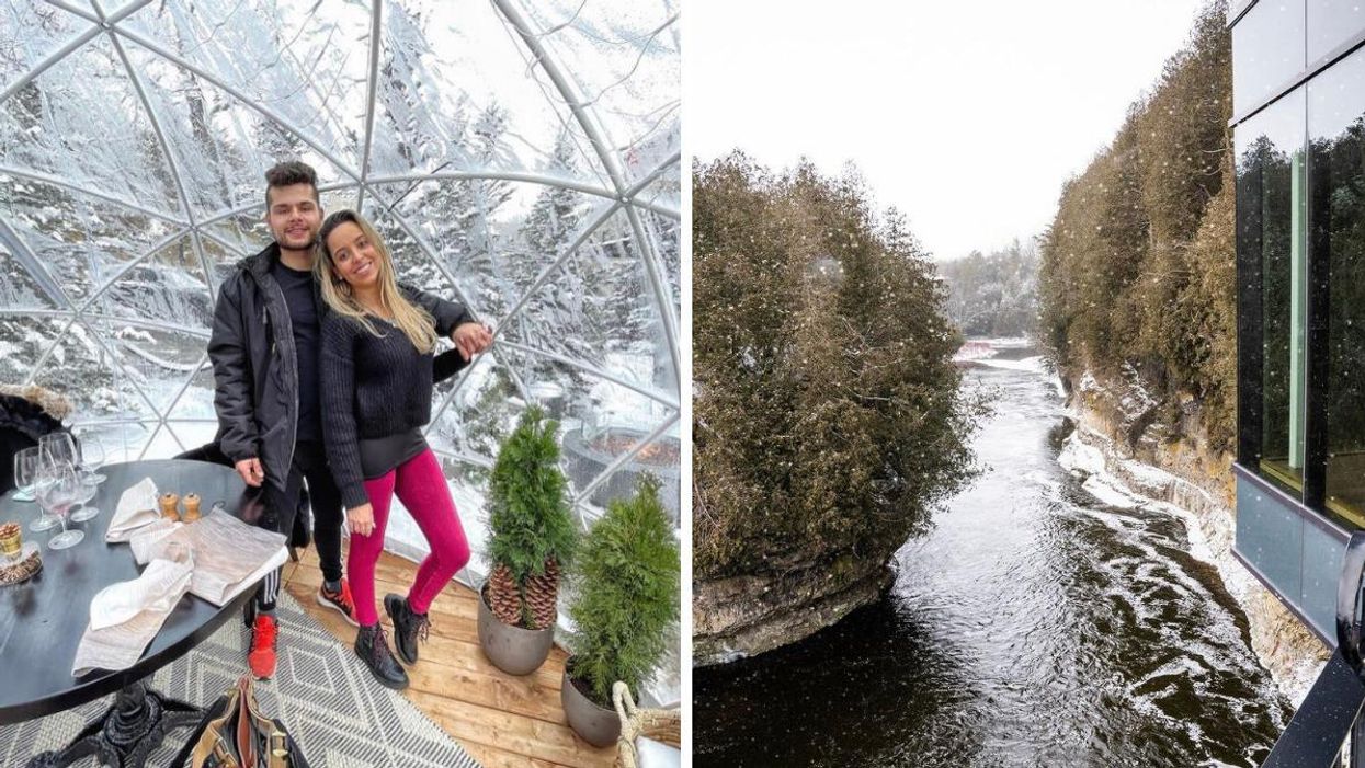 The Elora Mill's Dining Experience Lets You Eat In A Snow Globe Along A Frozen Gorge