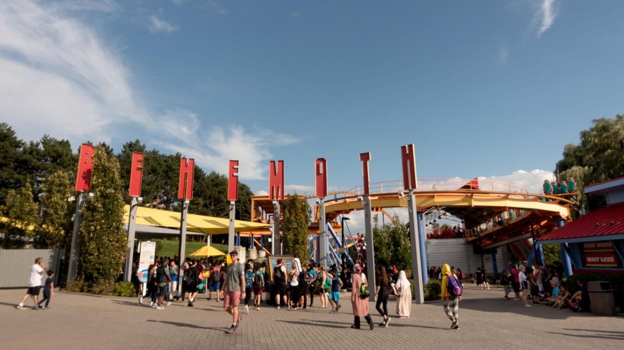 The entrance to Canada's Wonderland's Behemoth roller coaster.