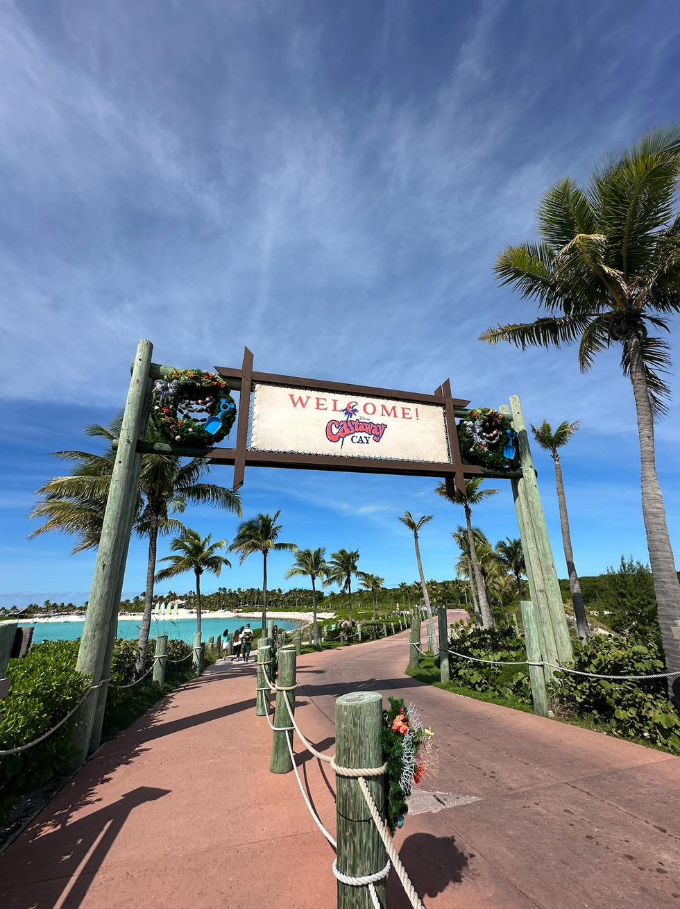 The entrance to Disney's Castaway Cay.