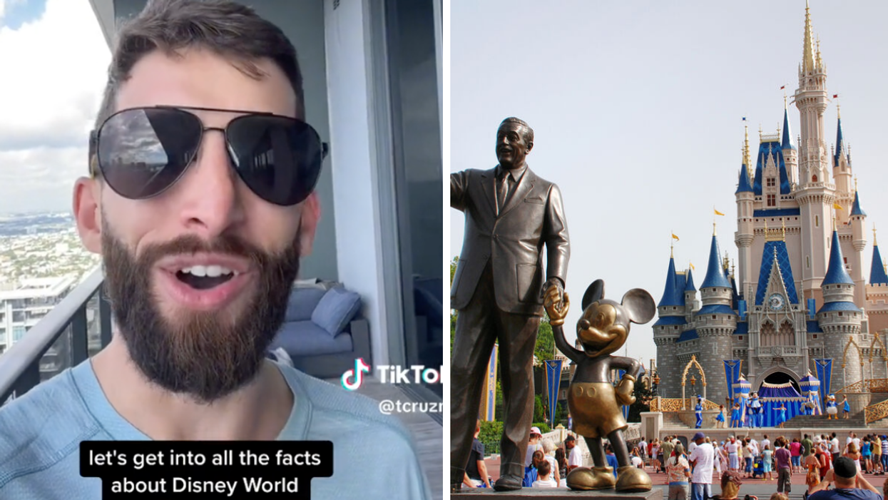 The ex-Disney College Program cast member telling Disney secrets on TikTok. Right: Magic Kingdom.