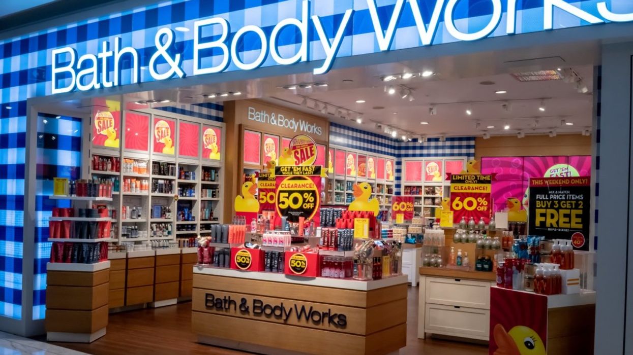 The exterior of a Bath & Body Works Canada store.