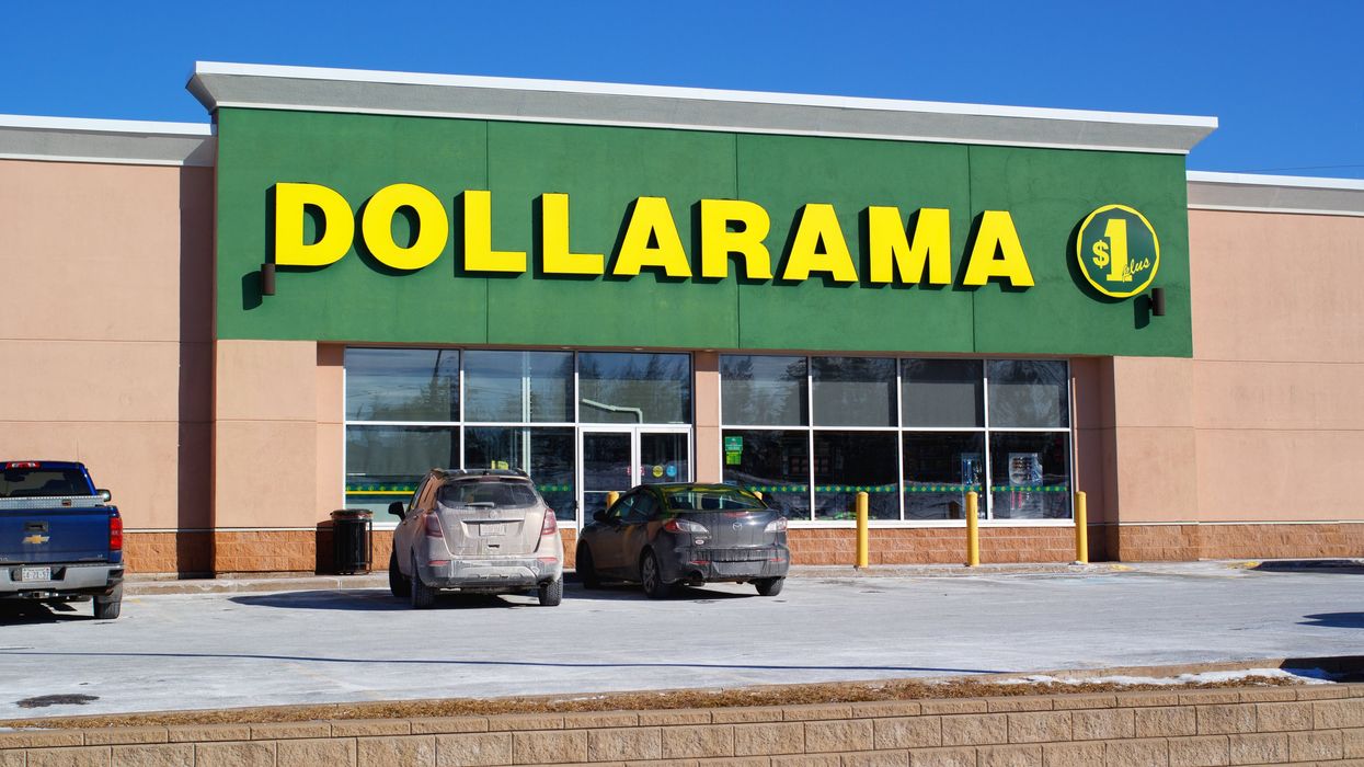The exterior of a Dollarama.