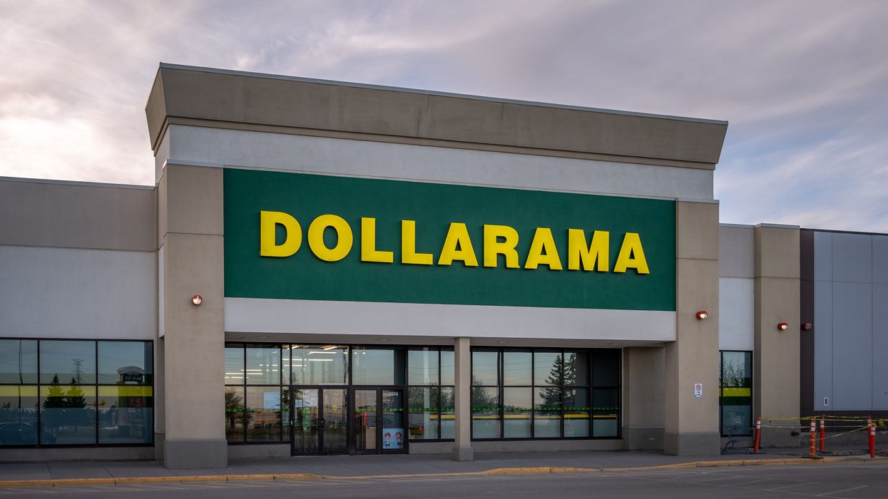 The exterior of a Dollarama.