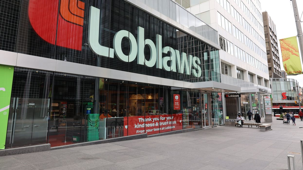 The exterior of a Loblaws store.