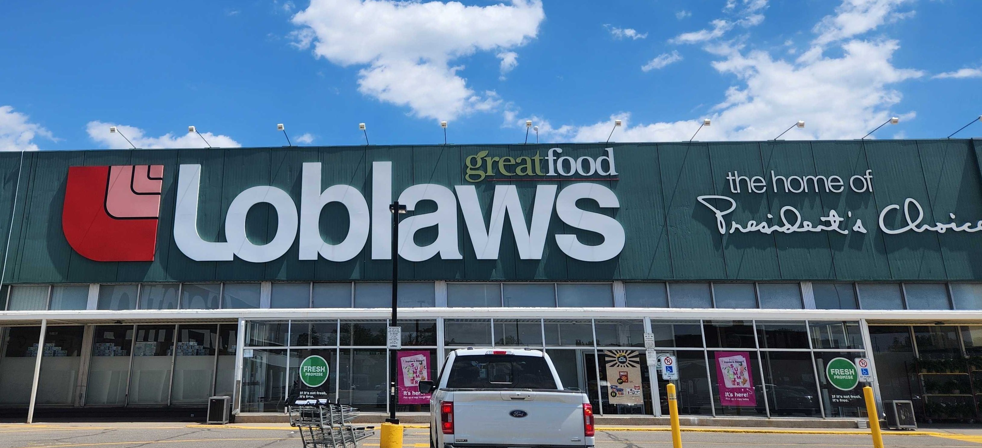 The exterior of Loblaws.
