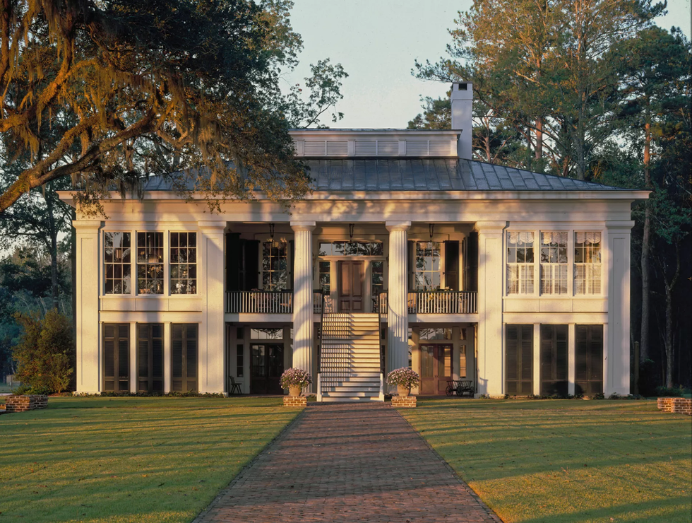 The exterior of "The Big House" owned by Ben Affleck.