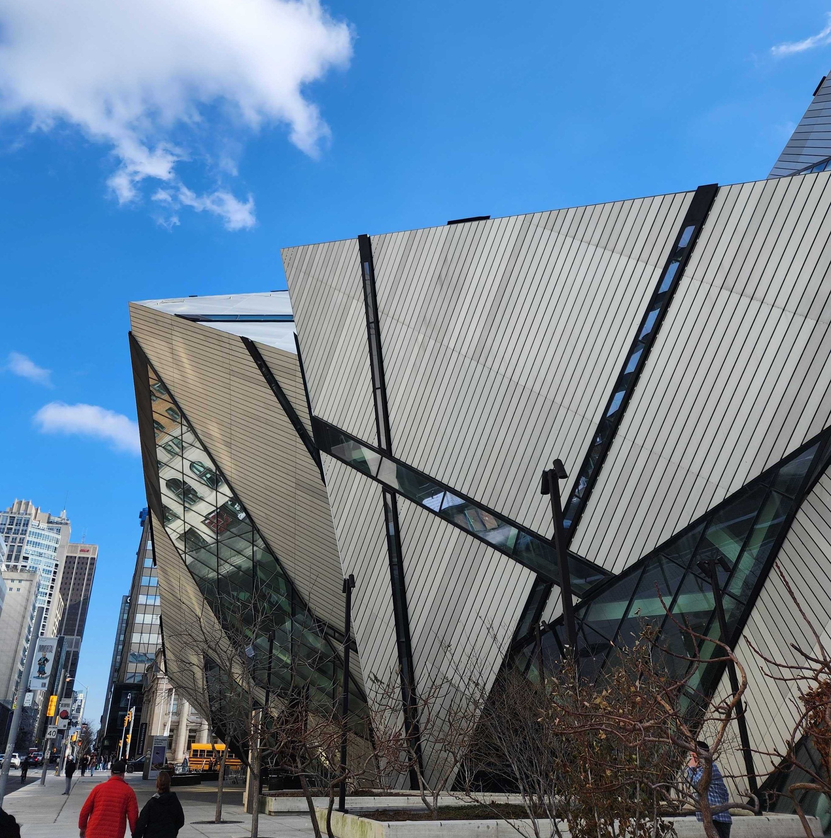 The exterior of the Royal Ontario Museum.