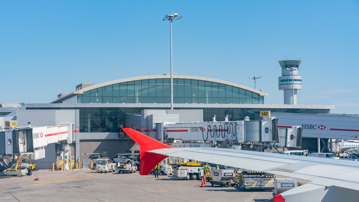 The exterior of Toronto Pearson Airport.