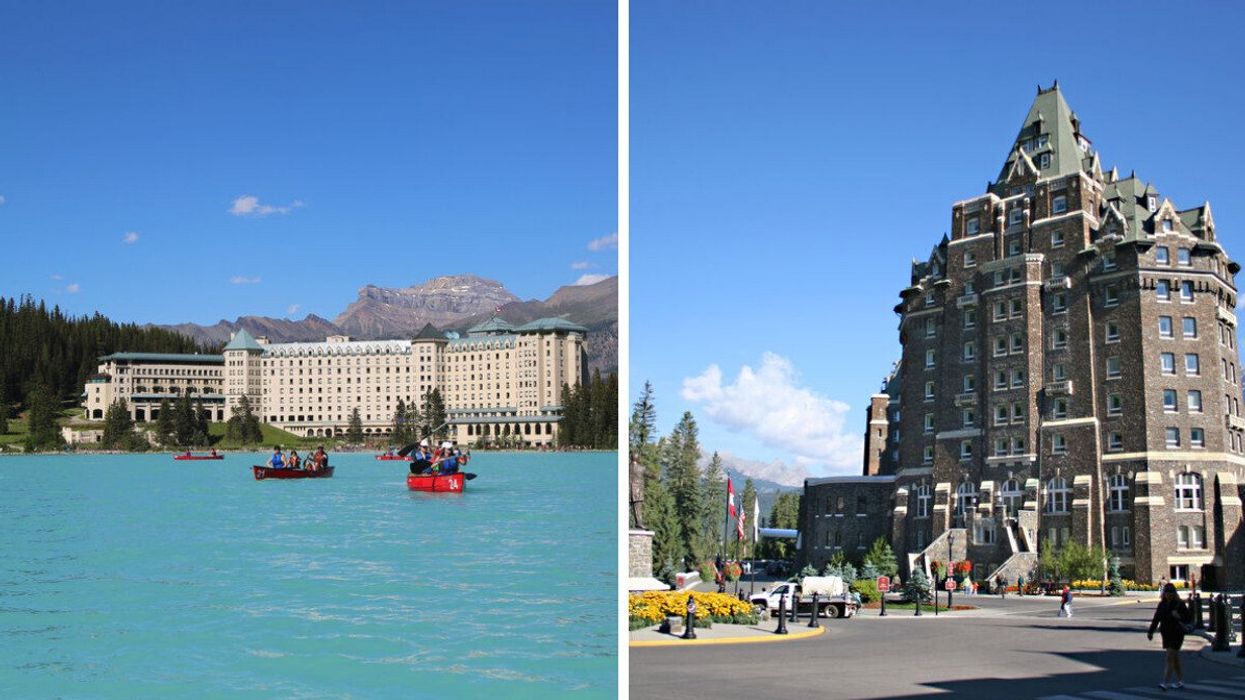 The Fairmont Chateau Lake Louise is hiring for summer jobs. Right: Fairmont Banff Springs is also hiring.