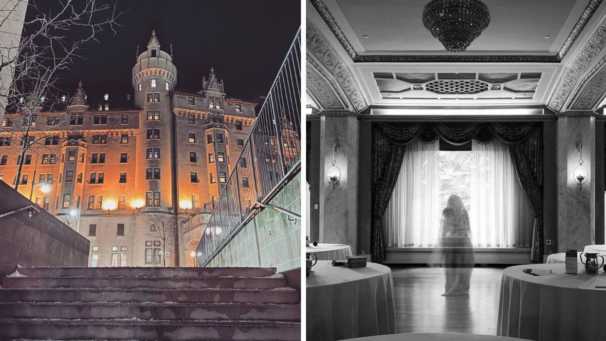 The Fairmont Chateau Laurier. Right: A ghost at the Fairmont Banff Springs.
