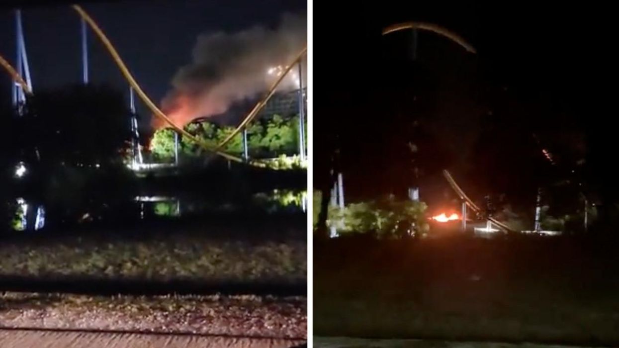 The fire at Canada's Wonderland on Sunday.