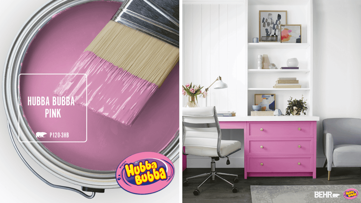 The first-ever Hubba Bubba® Pink by BEHR® paint colour is here & it’s a game changer