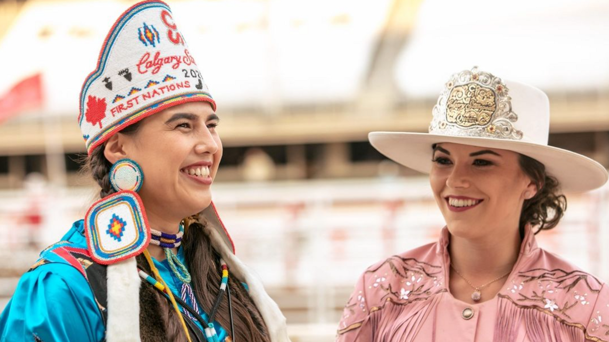 The First Nations Princess and Stampede Princess at Calgary Stampede.