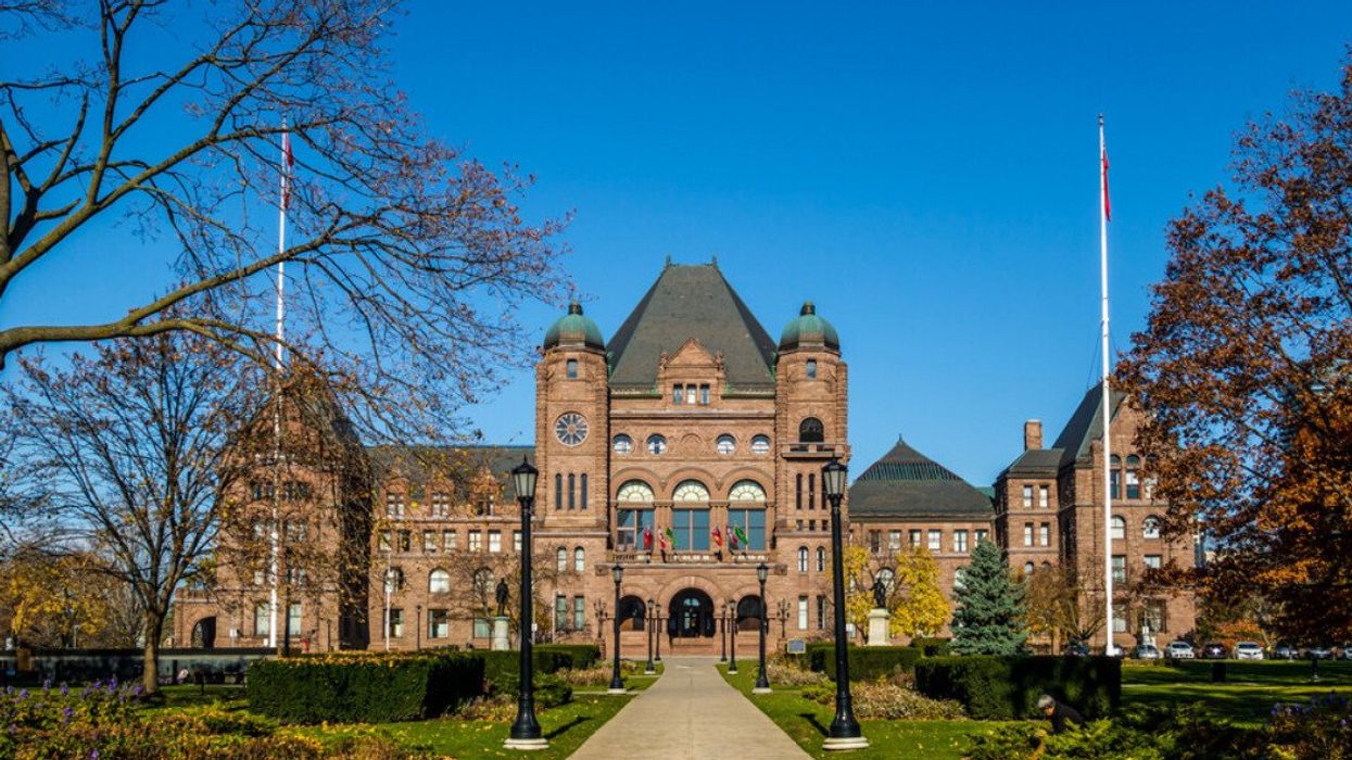 The front lawn of Queen's Park in Toronto, Ontario.