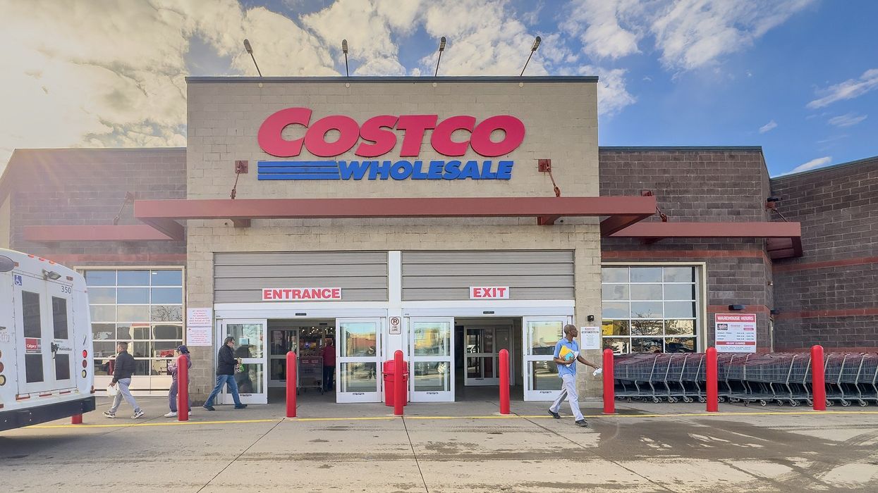 The front of a Costco Wholesale store in Calgary, Alberta.