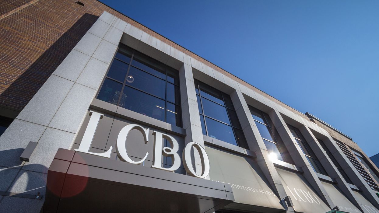 The front of an LCBO location in Ontario.