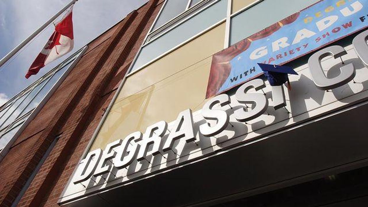 The front of the Degrassi school.