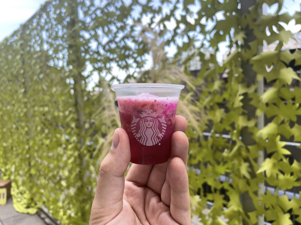 The Frozen Mango Dragonfruit Lemonade.