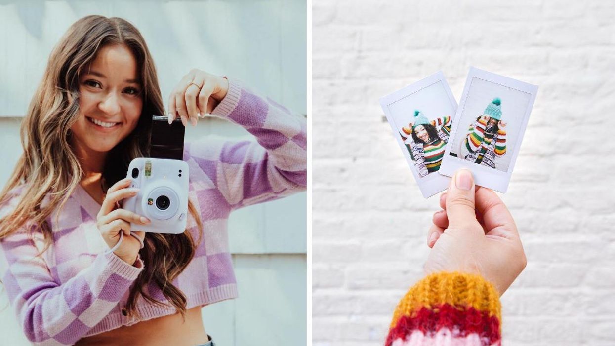 The FujiFilm Instax Mini Is On Sale & The Selfie Mode Is Perfect When You're Having A Party For One