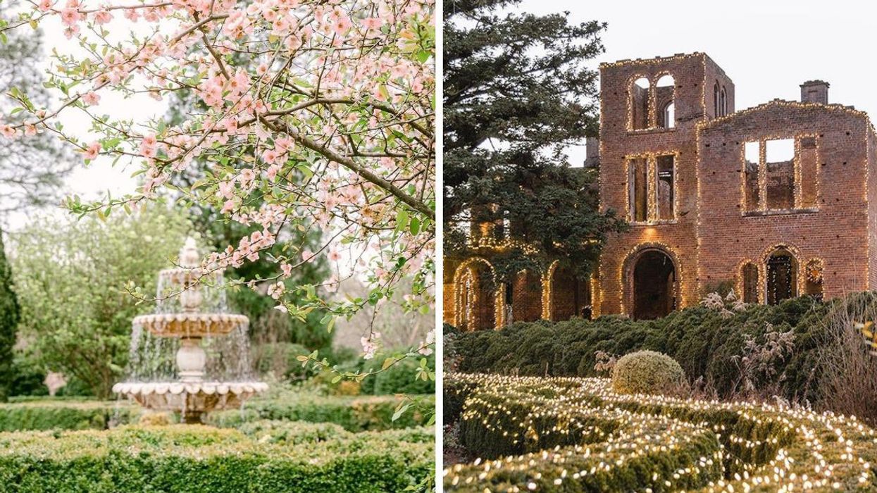 The Gardens at The Barnsley Resort. Right: Manor Ruins at The Barnsley Resort.