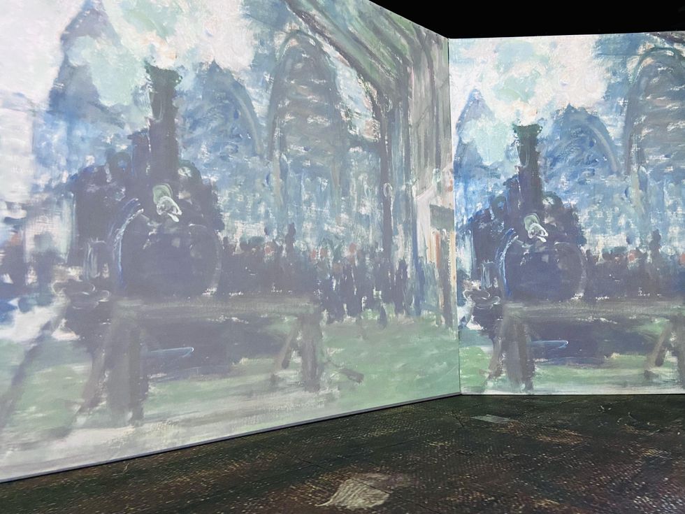 "The Gare St-Lazare" train painting by Monet.