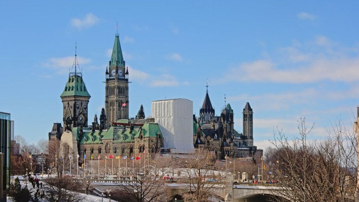 The government buildings on Parliament Hill.