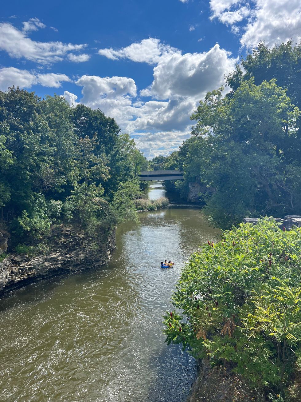 The Grand River in Fergus.