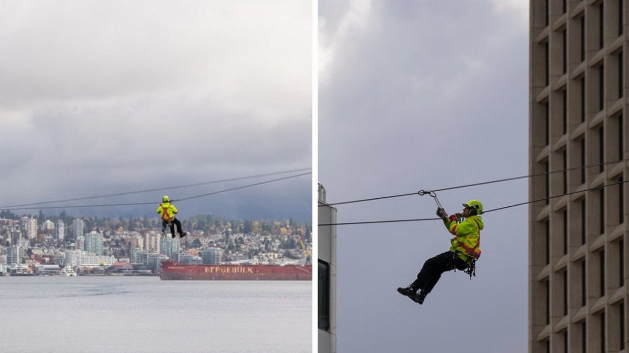 The Grey Cup Festival zipline in Vancouver.
