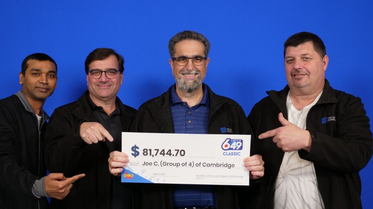The group of Ontario lottery winners.