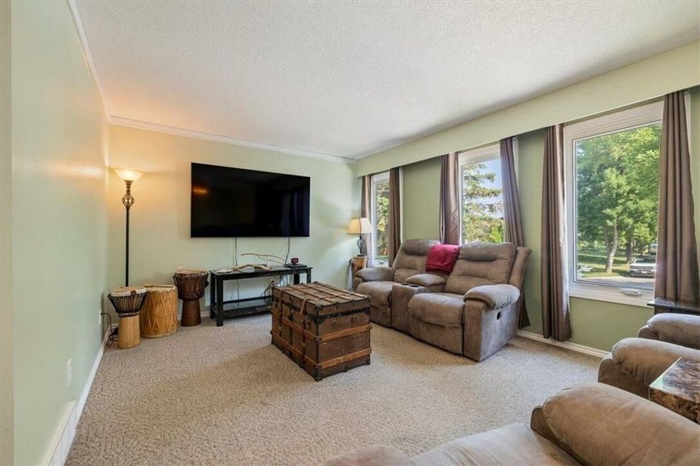 The home's living room area