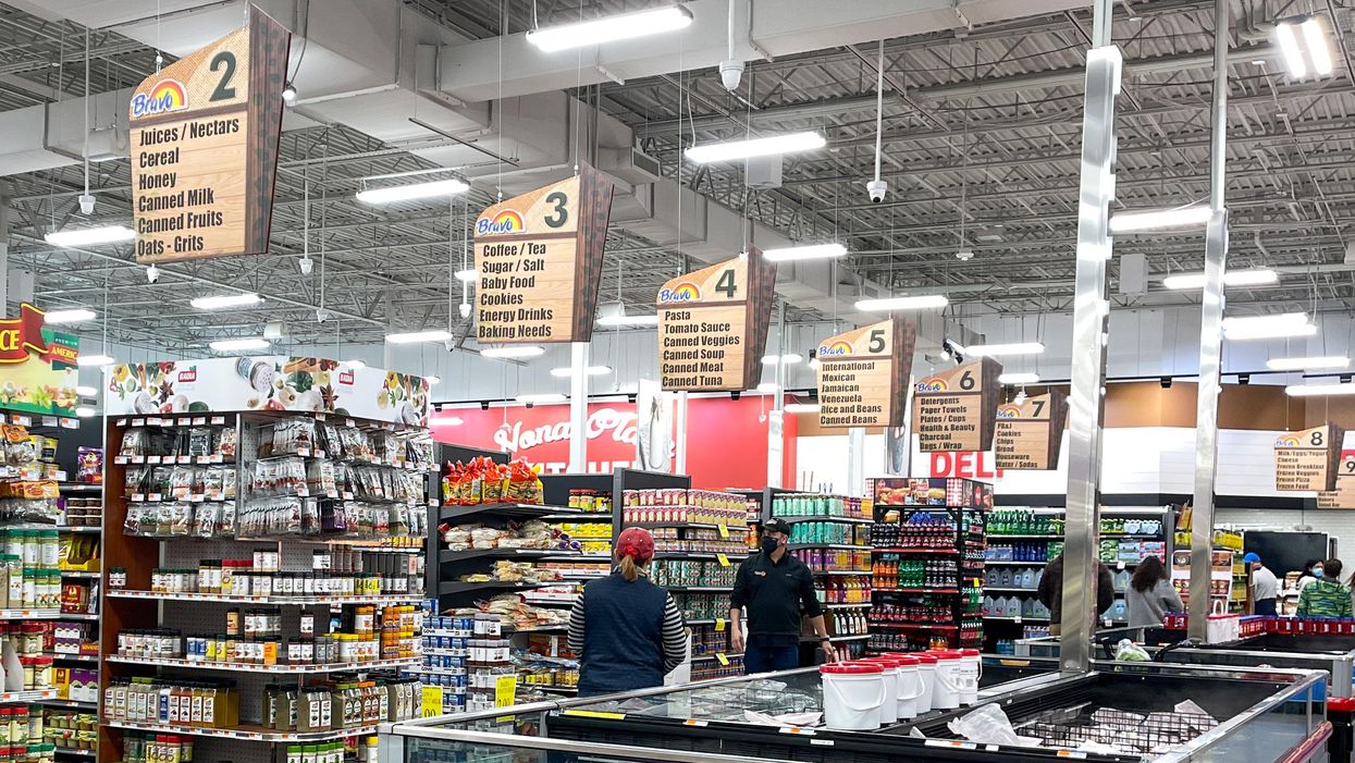 The inside of a grocery store.