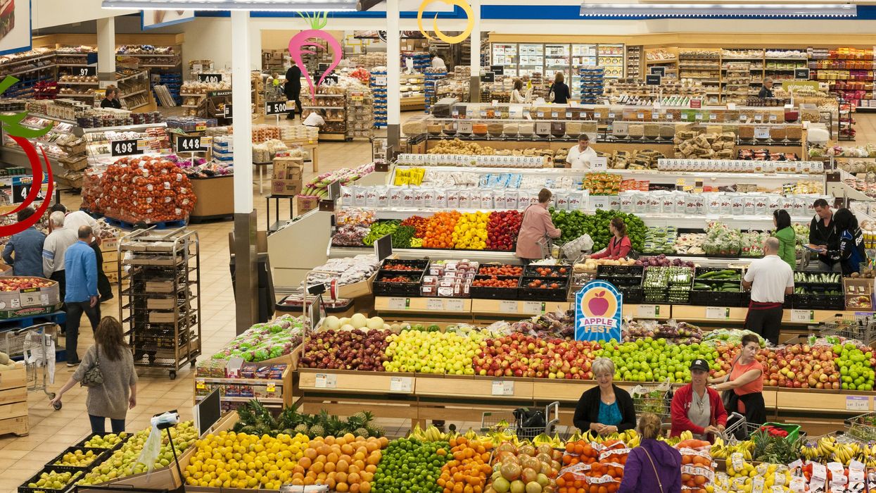 The inside of a grocery store.