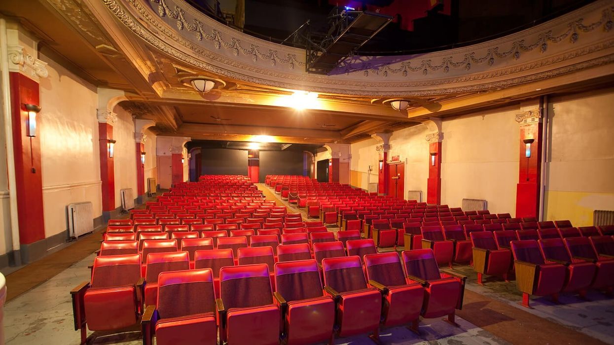 The inside of Cinéma L'Amour, a porn theatre in Canada.